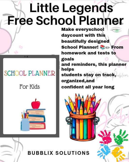 Little Legends School Planner