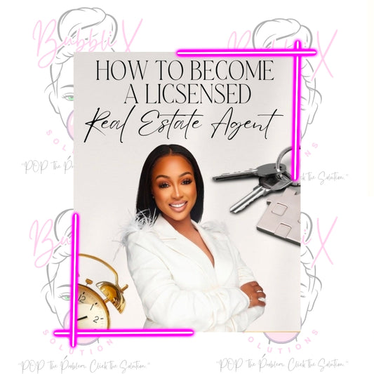 How To Become a Licensed Real Estate Agent - 3 x Editable Templates For Free With Your Purchase