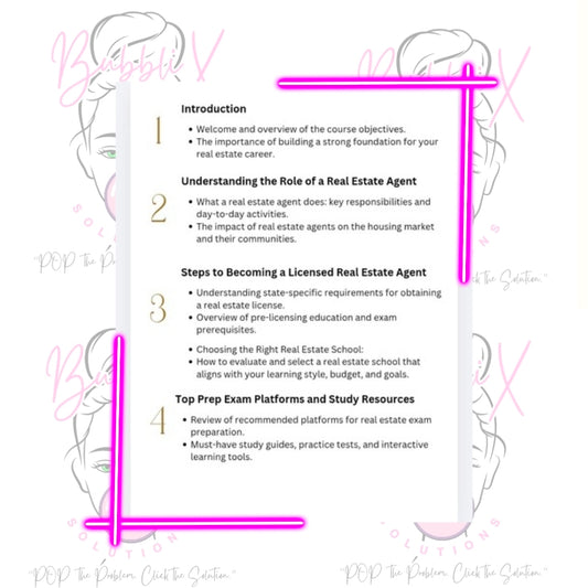 How To Become a Licensed Real Estate Agent - 3 x Editable Templates For Free With Your Purchase