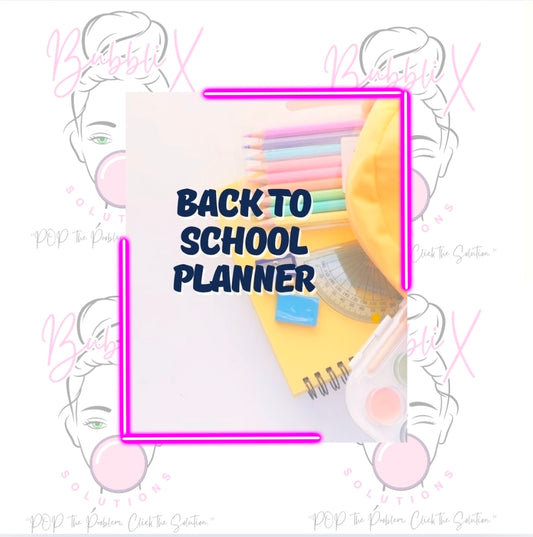 Back to School Planner